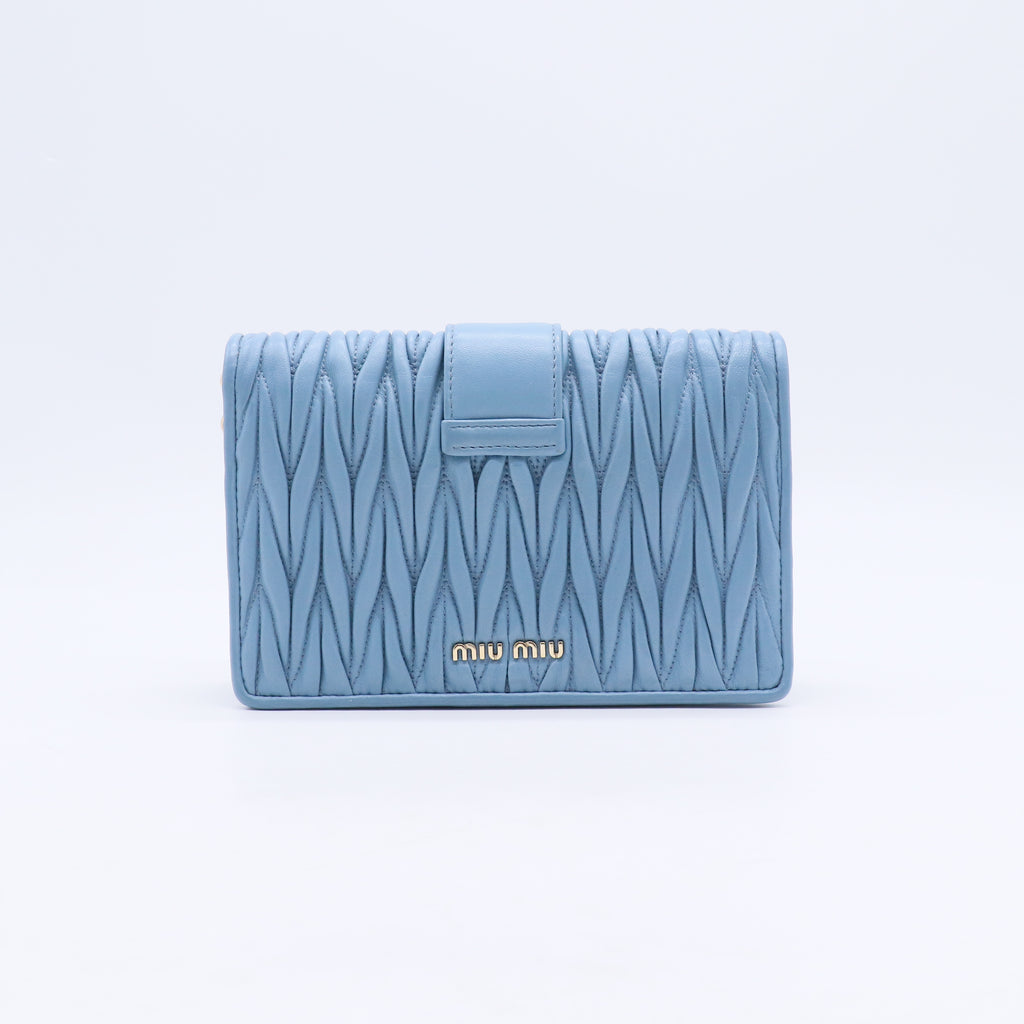Miu Miu Matelassé Jewel Chain Clutch Bag B21103