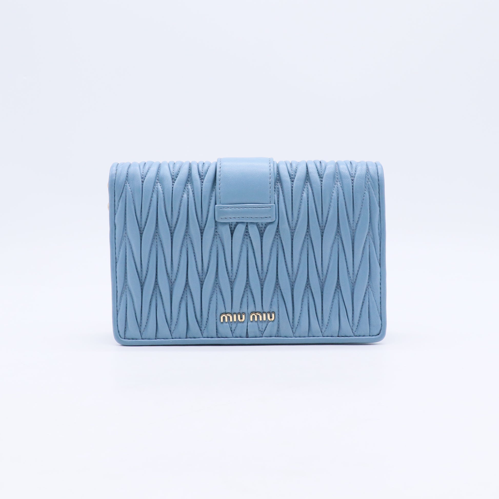 Miu Miu Matelassé Jewel Chain Clutch Bag B21103