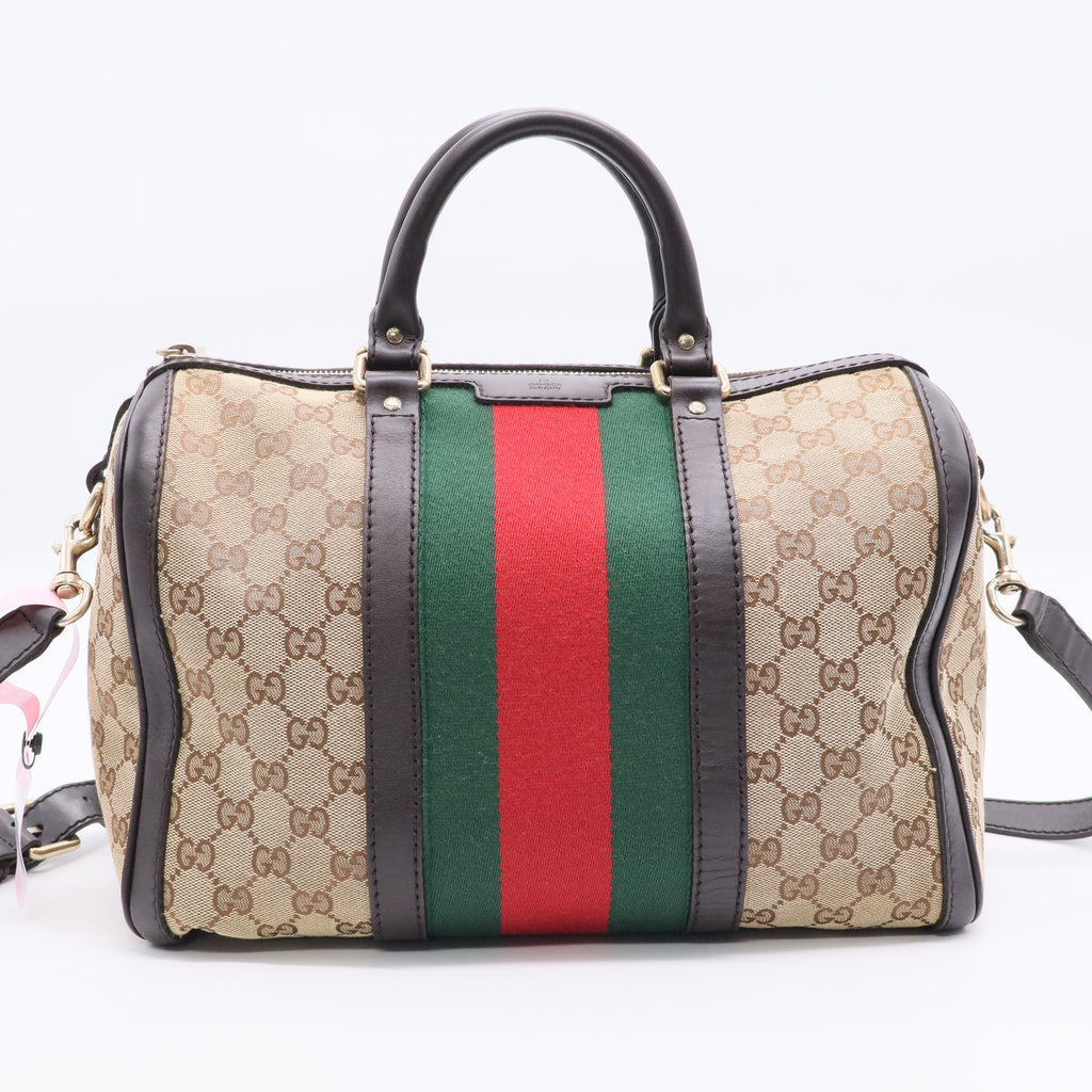 Gucci Vintage Web Original GG Boston Bag Medium Twins LDJ3320