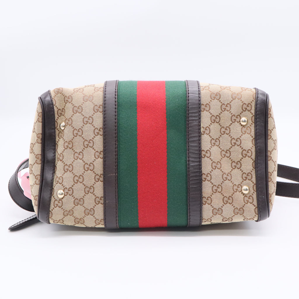 Gucci Vintage Web Original GG Boston Bag Medium Twins LDJ3320