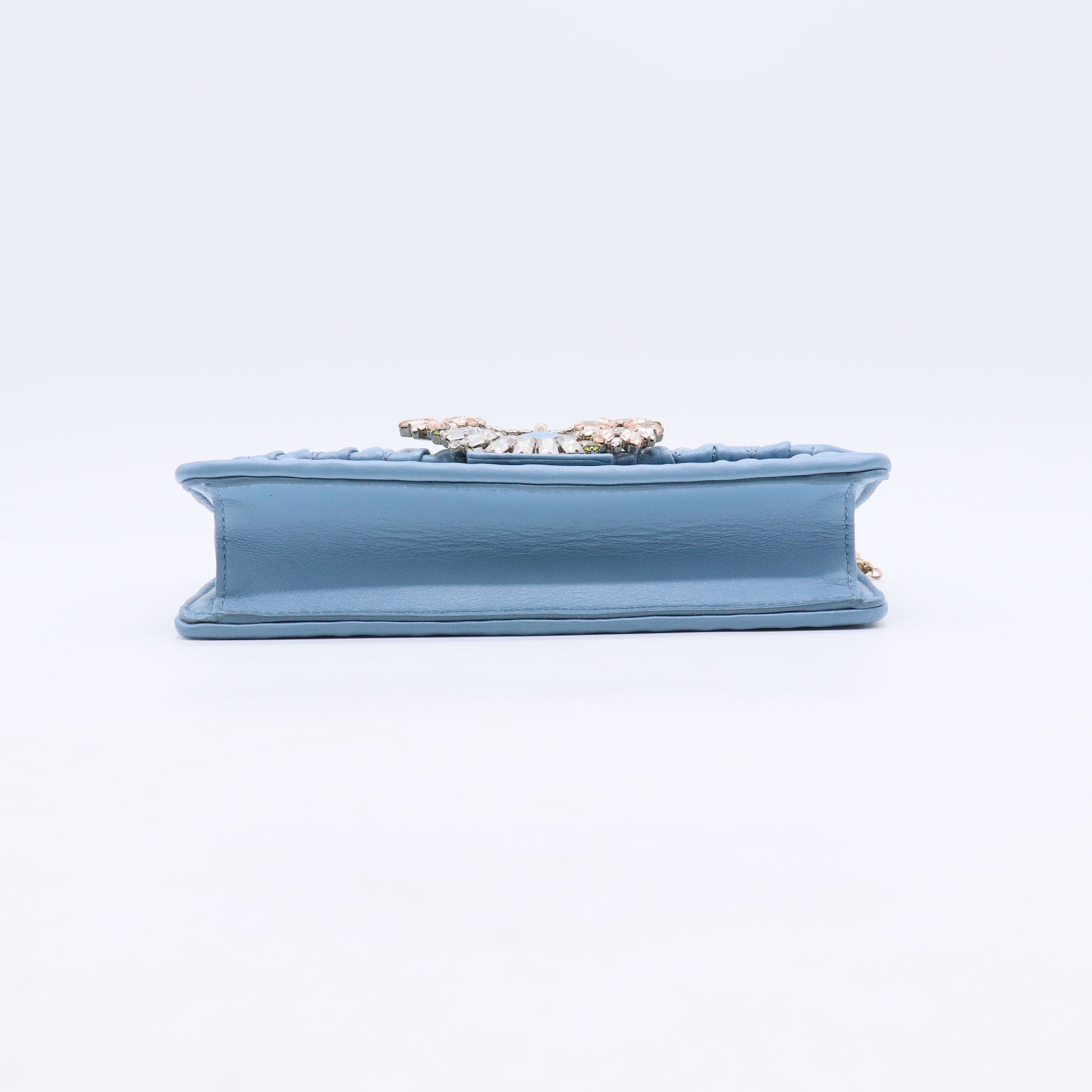 Miu Miu Matelassé Jewel Chain Clutch Bag B21103