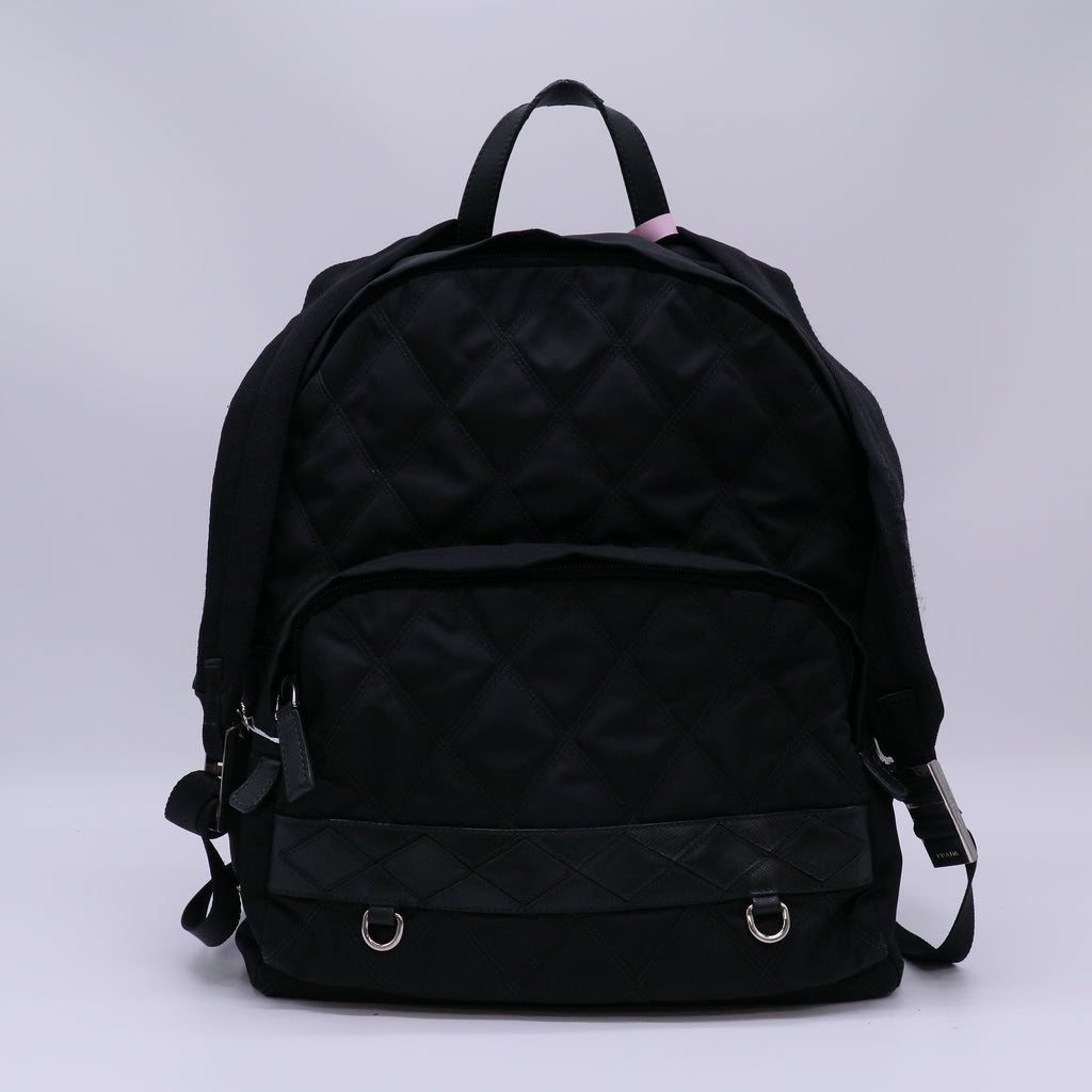 Prada Quilted Tessuto Nylon Backpack Twins LDJ4762