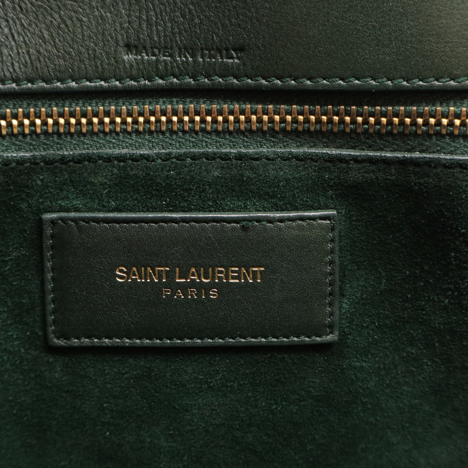 Green Leather Classic Sac De Jour Tote