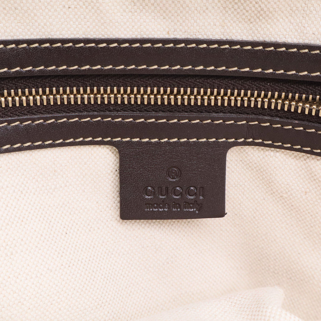 Gucci Monogram Lovely Heart Top Handle Dark Brown Twins LDJ3318