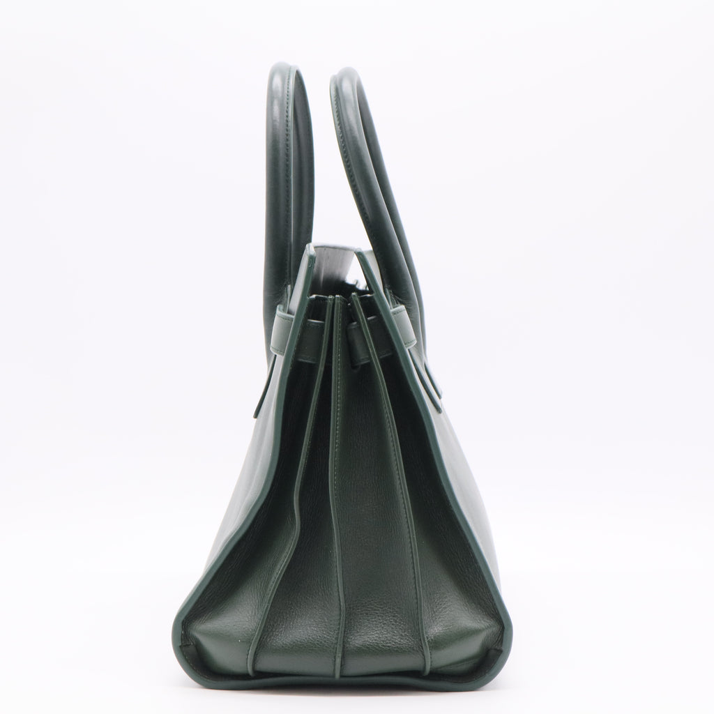 Green Leather Classic Sac De Jour Tote