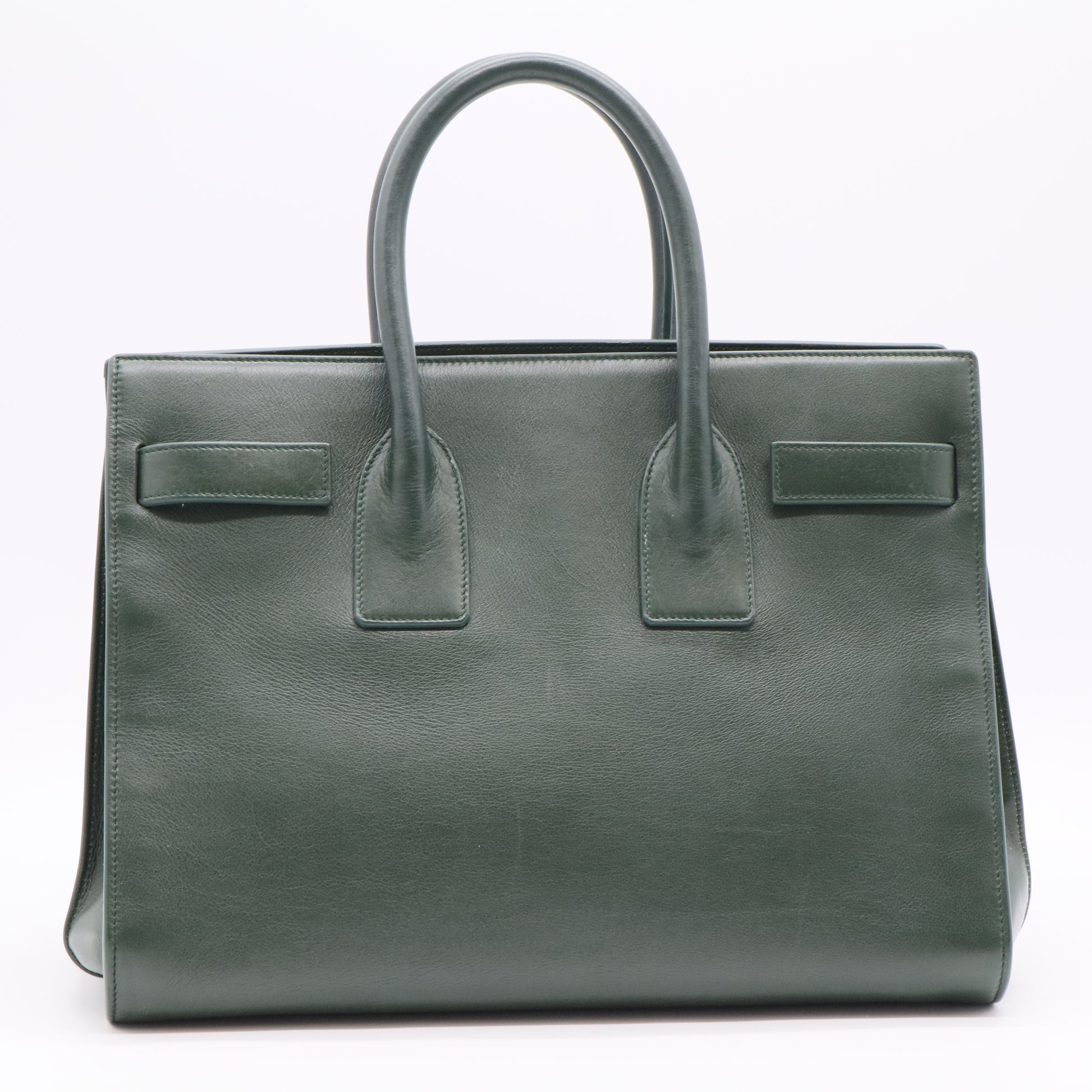 Green Leather Classic Sac De Jour Tote