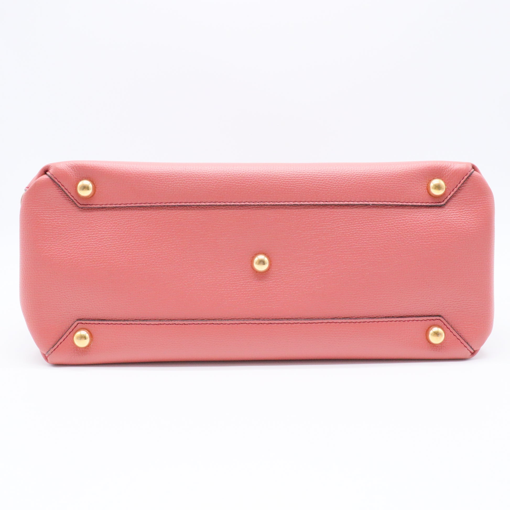 Grainy Calfskin House Check Small Banner Tote Mauve Pink