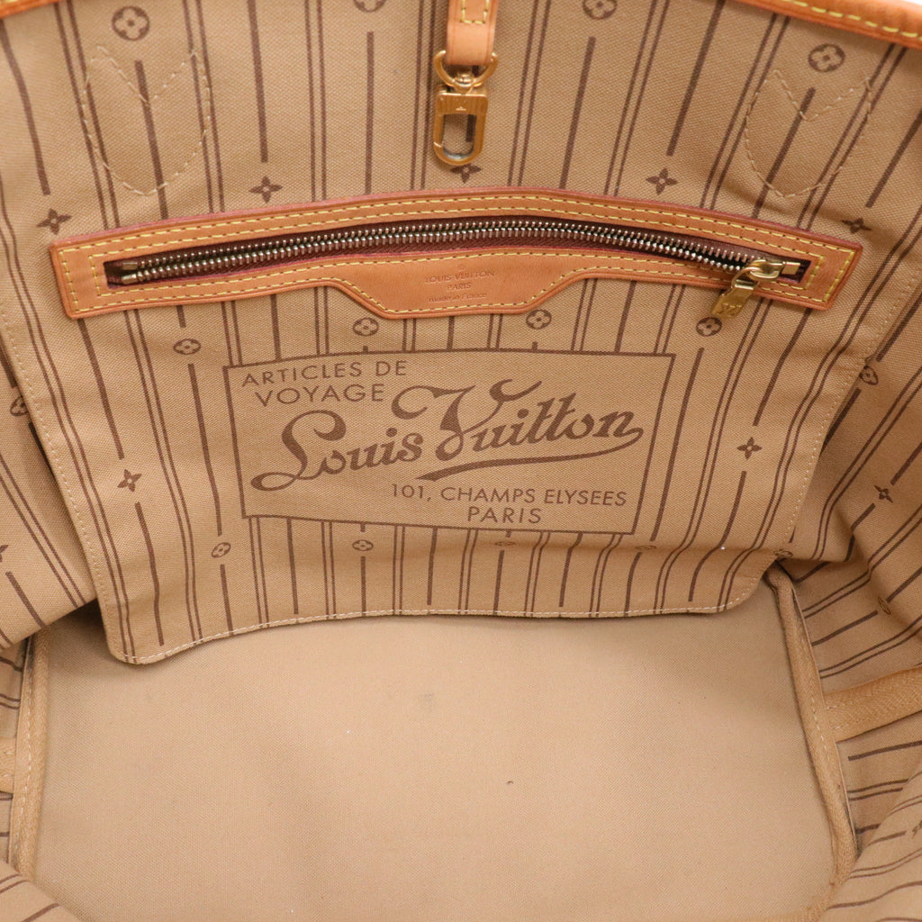 Brown Monogram Canvas Neverfull MM Tote Bag