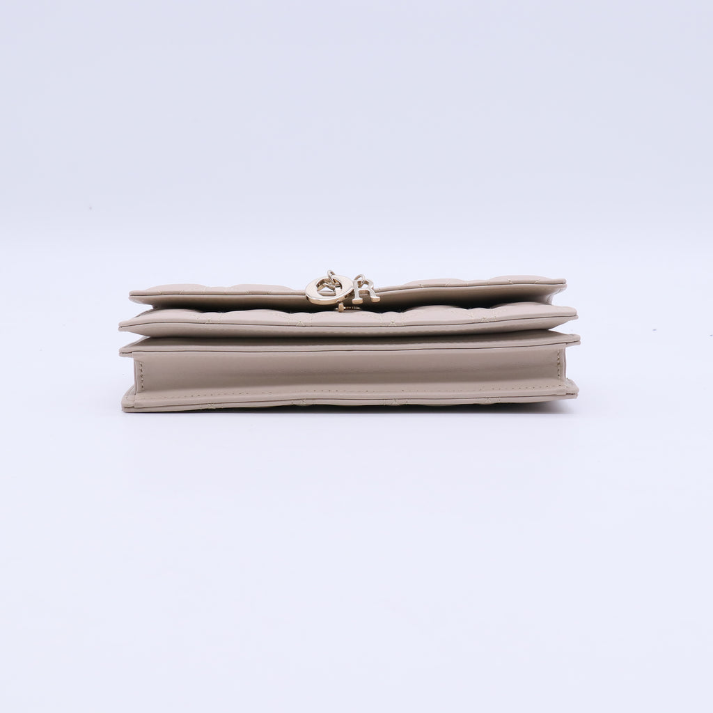 My Dior Daily Pouch with Chain Black Cannage Lambskin twins LDJ3907