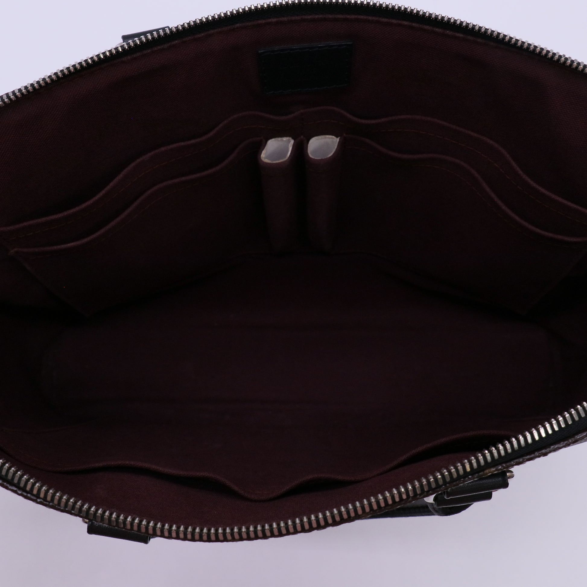 Louis Vuitton Monogram Macassar Canvas Porte-Documents Voyage PM Briefcase Bag twins LDJ4767