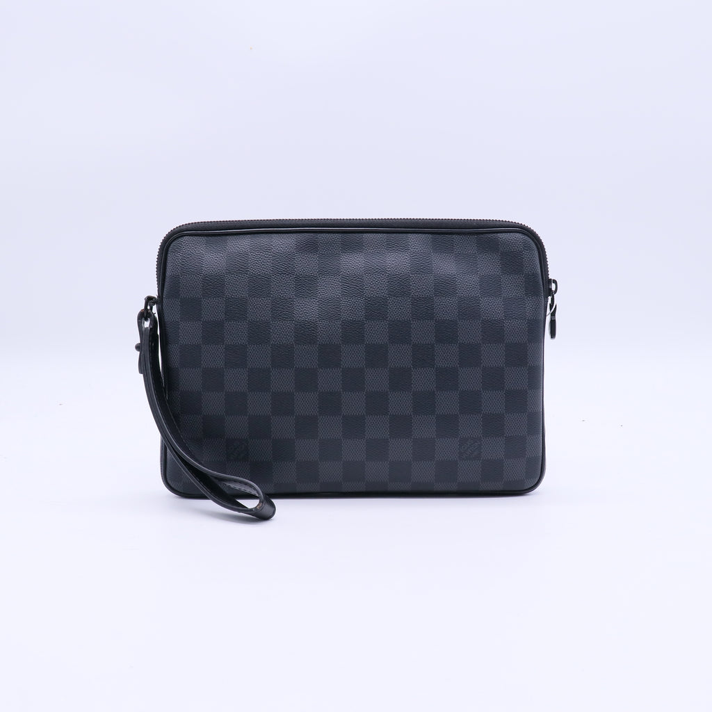 Louis Vuitton Damier Eclipse Canvas Kasai Clutch Bag twins LDJ3910