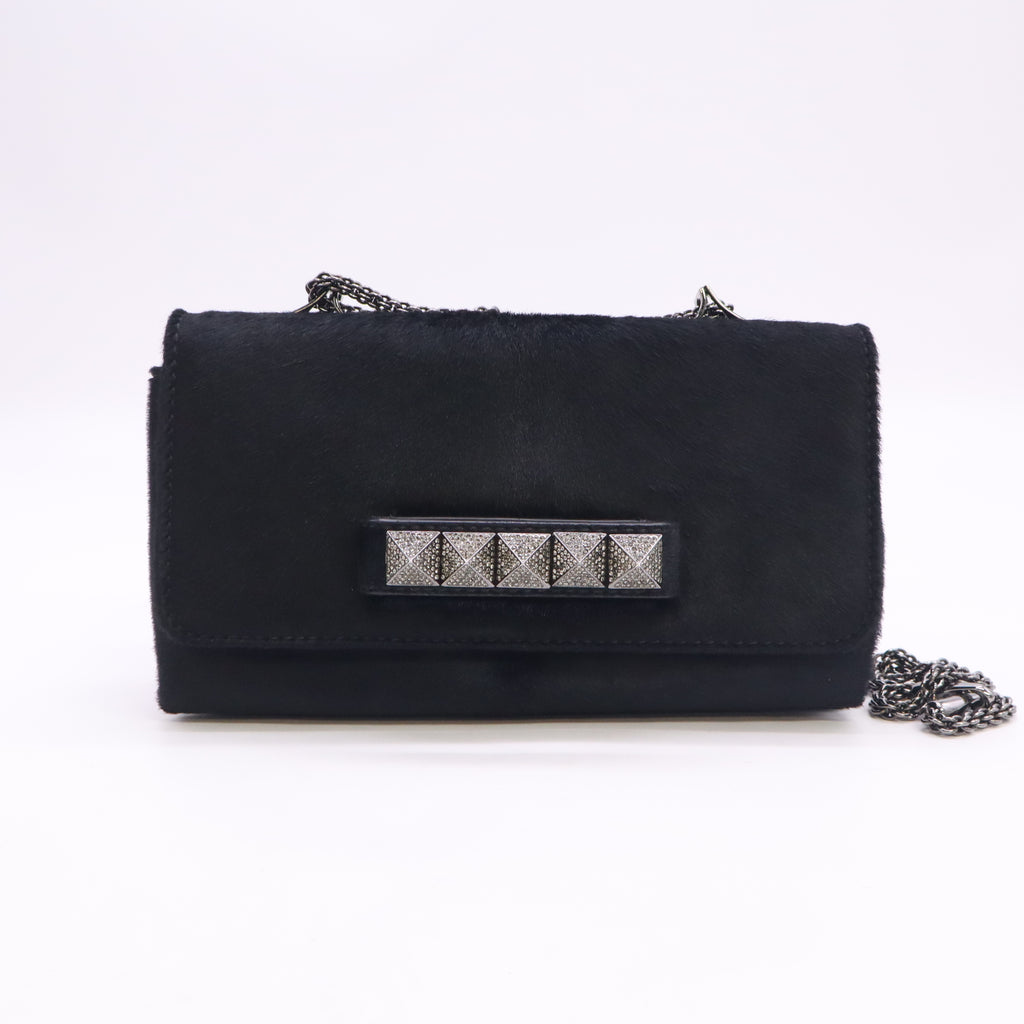 Valentino Garavani Va Va Voom Crystal-Encrusted Studs Shoulder Bag B24466