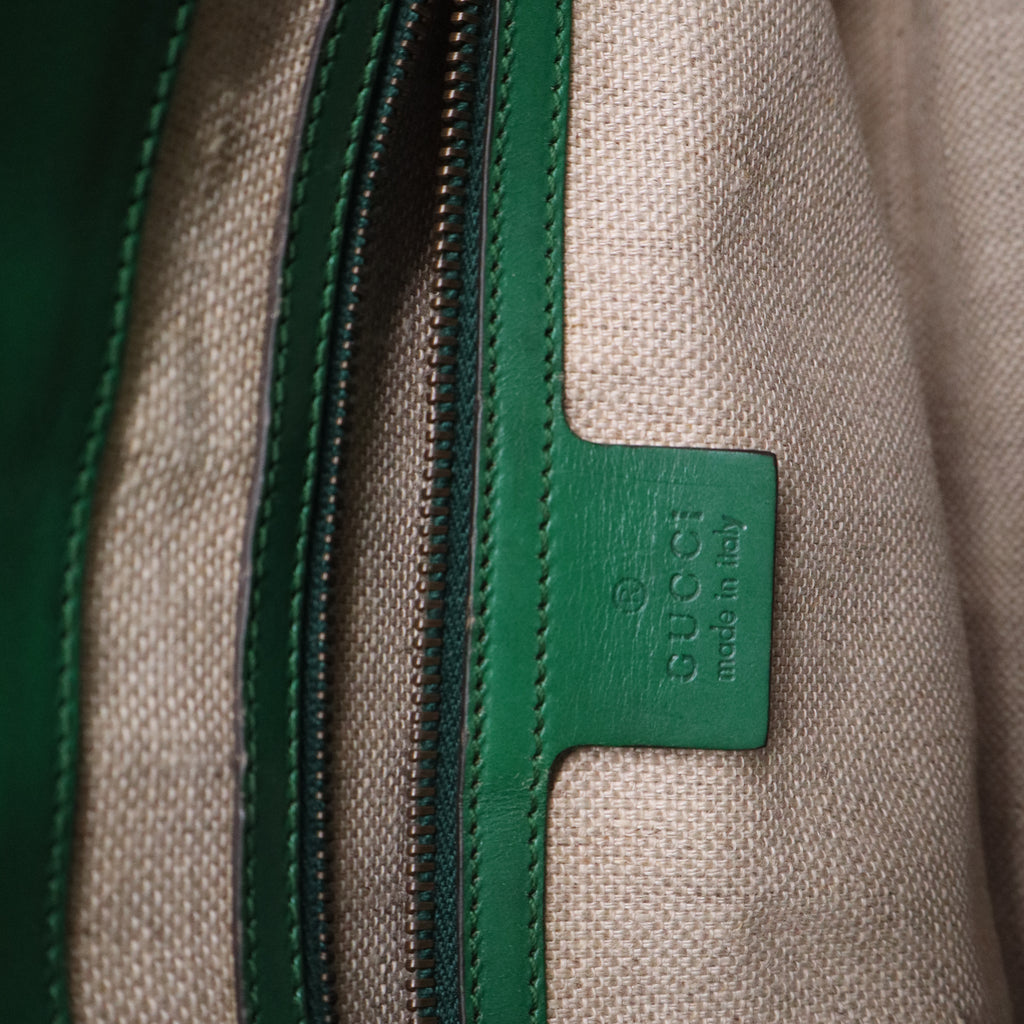 Gucci Crocodile-Trimmed GG Secret Top Handle Bag Twins LDJ3319