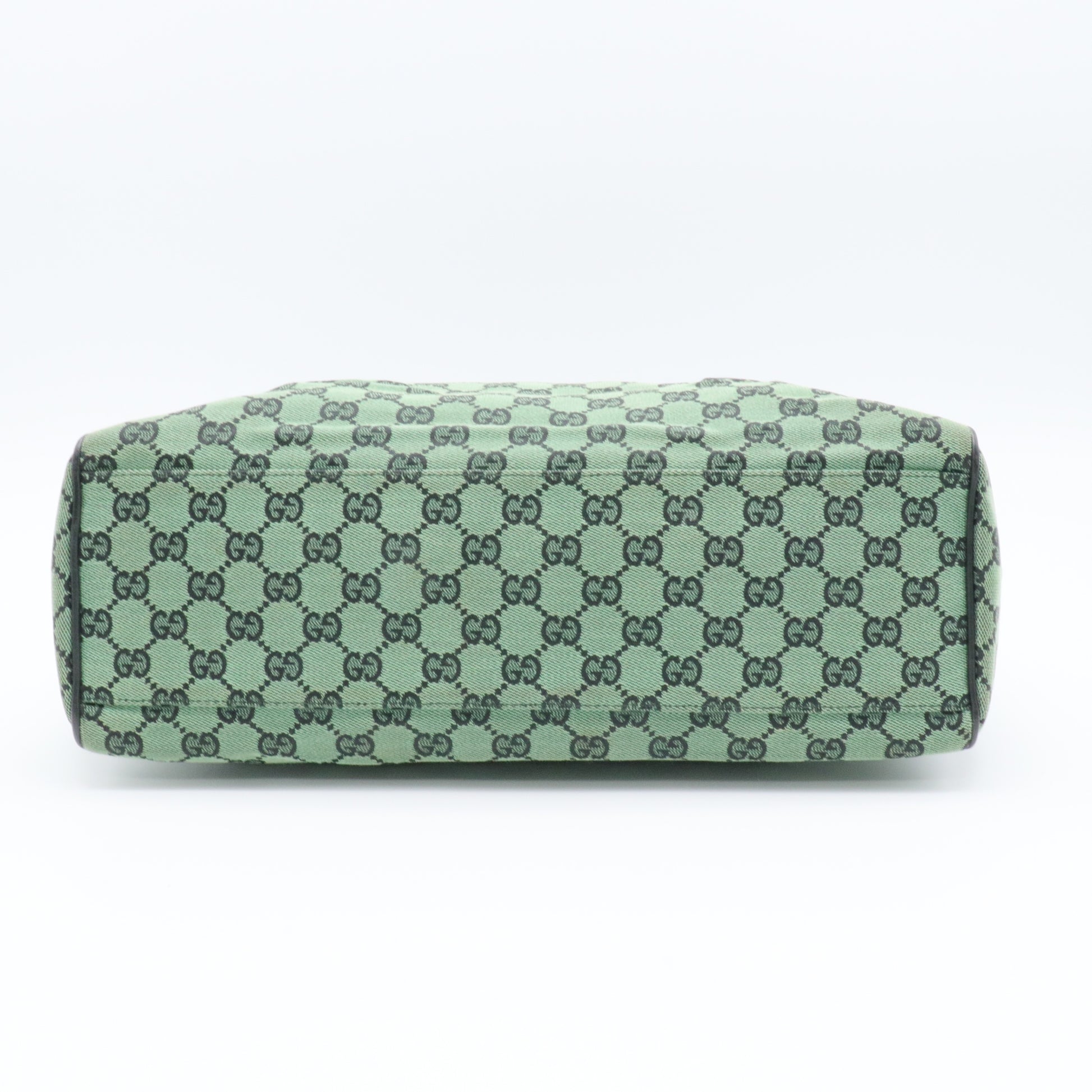 Boston GG Canvas Shoulder Bag Green For Gisel