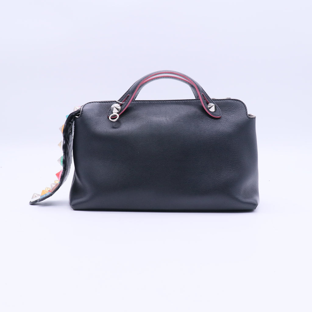 Fendi Vitello Dolce 4 Color Medium By The Way Boston Bag Blue Notte Multicolor twins LDJ3901