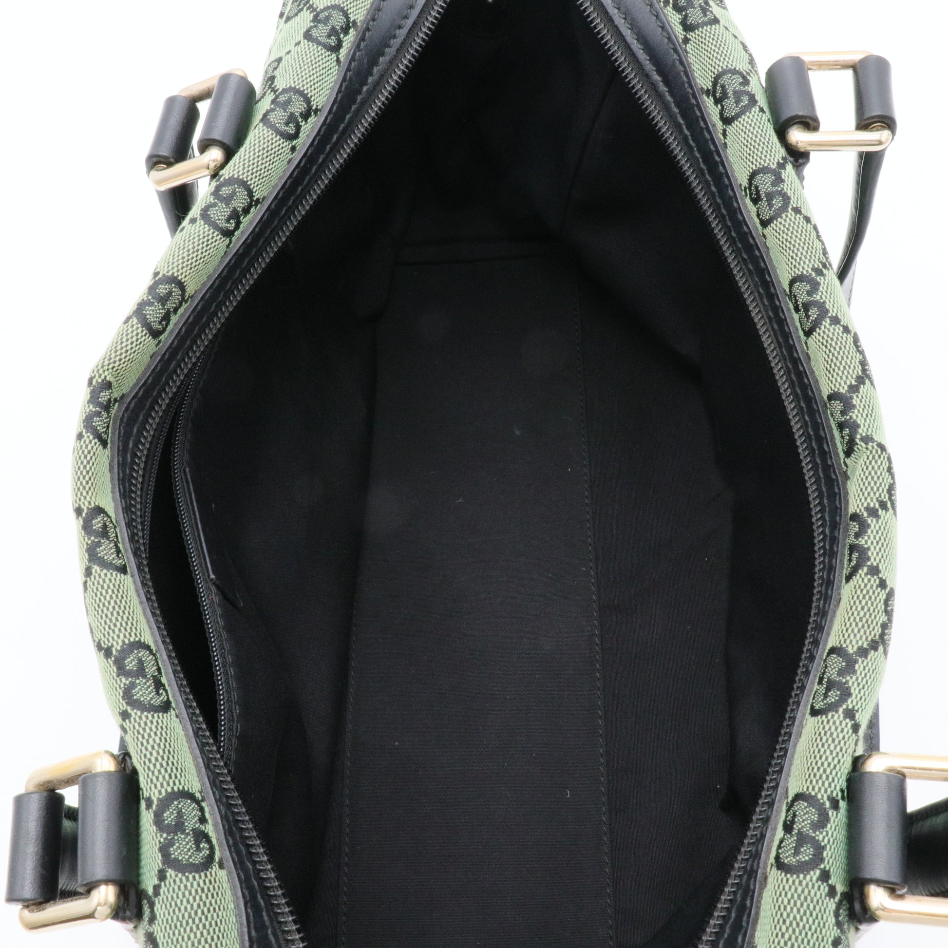 Boston GG Canvas Shoulder Bag Green For Gisel