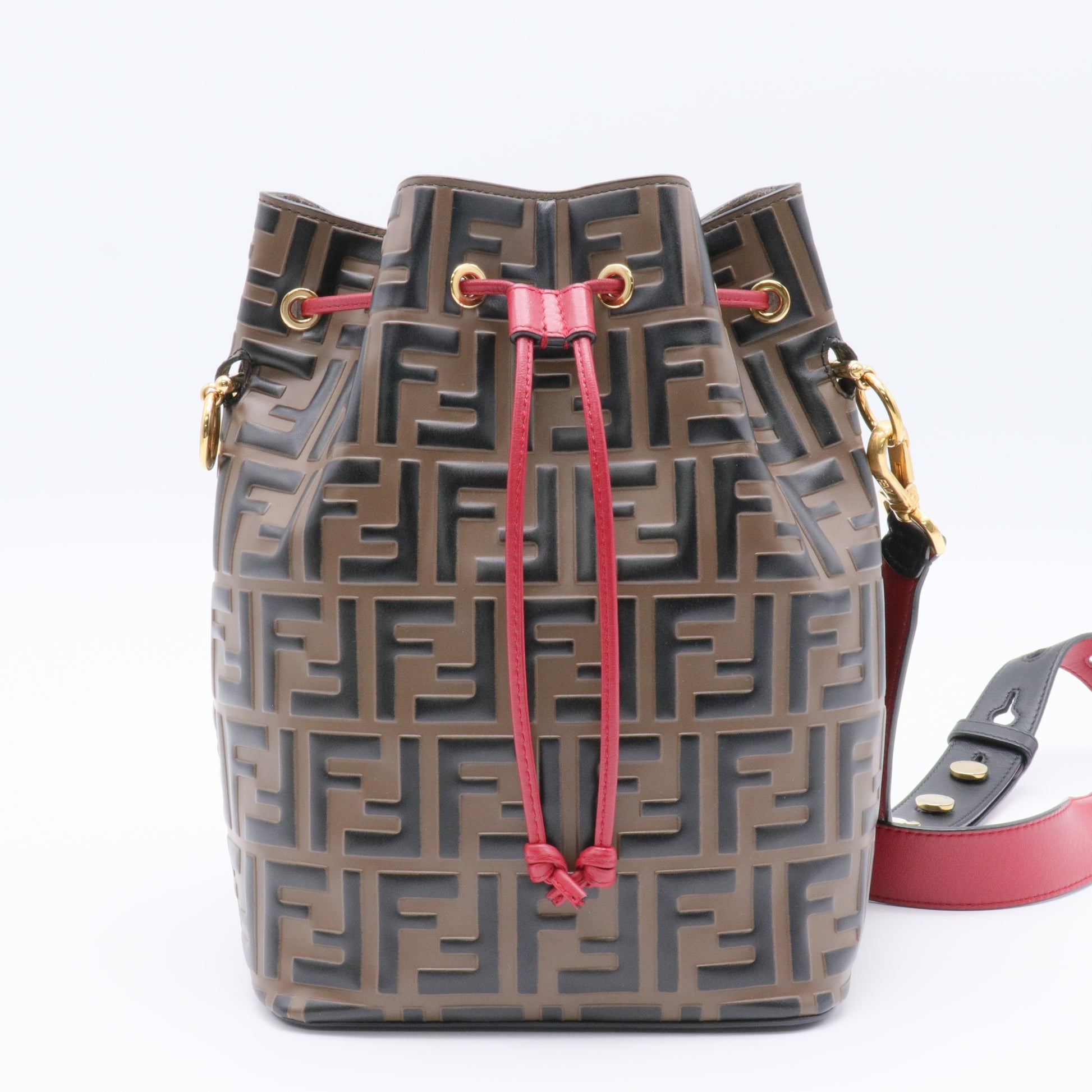 Mon Tresor Bucket Bag Zucca Embossed Leather For Gisel