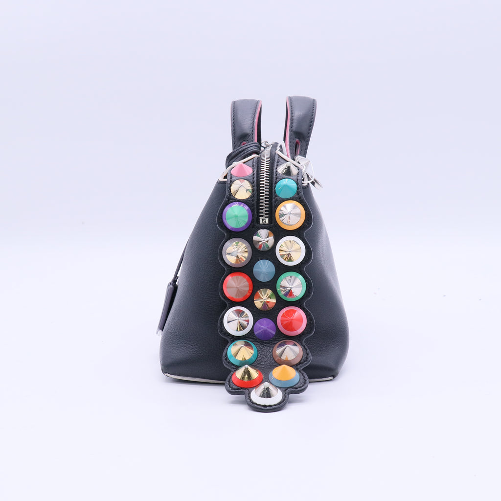 Fendi Vitello Dolce 4 Color Medium By The Way Boston Bag Blue Notte Multicolor twins LDJ3901
