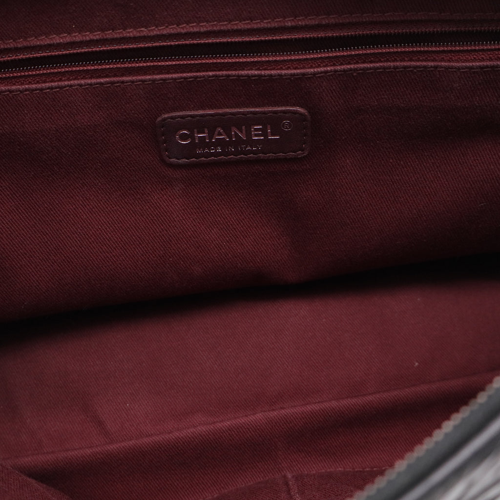 Portobello Flap Bag Quilted Aged Calfskin with Tweed Jumbo Twins