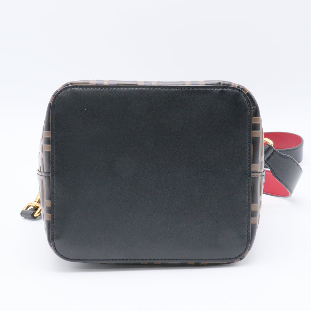 Mon Tresor Bucket Bag Zucca Embossed Leather For Gisel