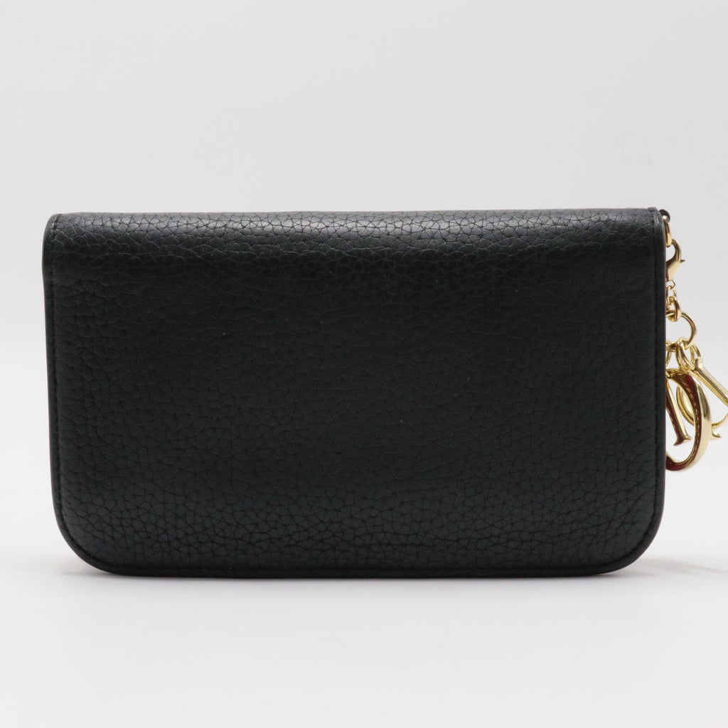 Leather Diorissimo Voyageur Zip Around Wallet