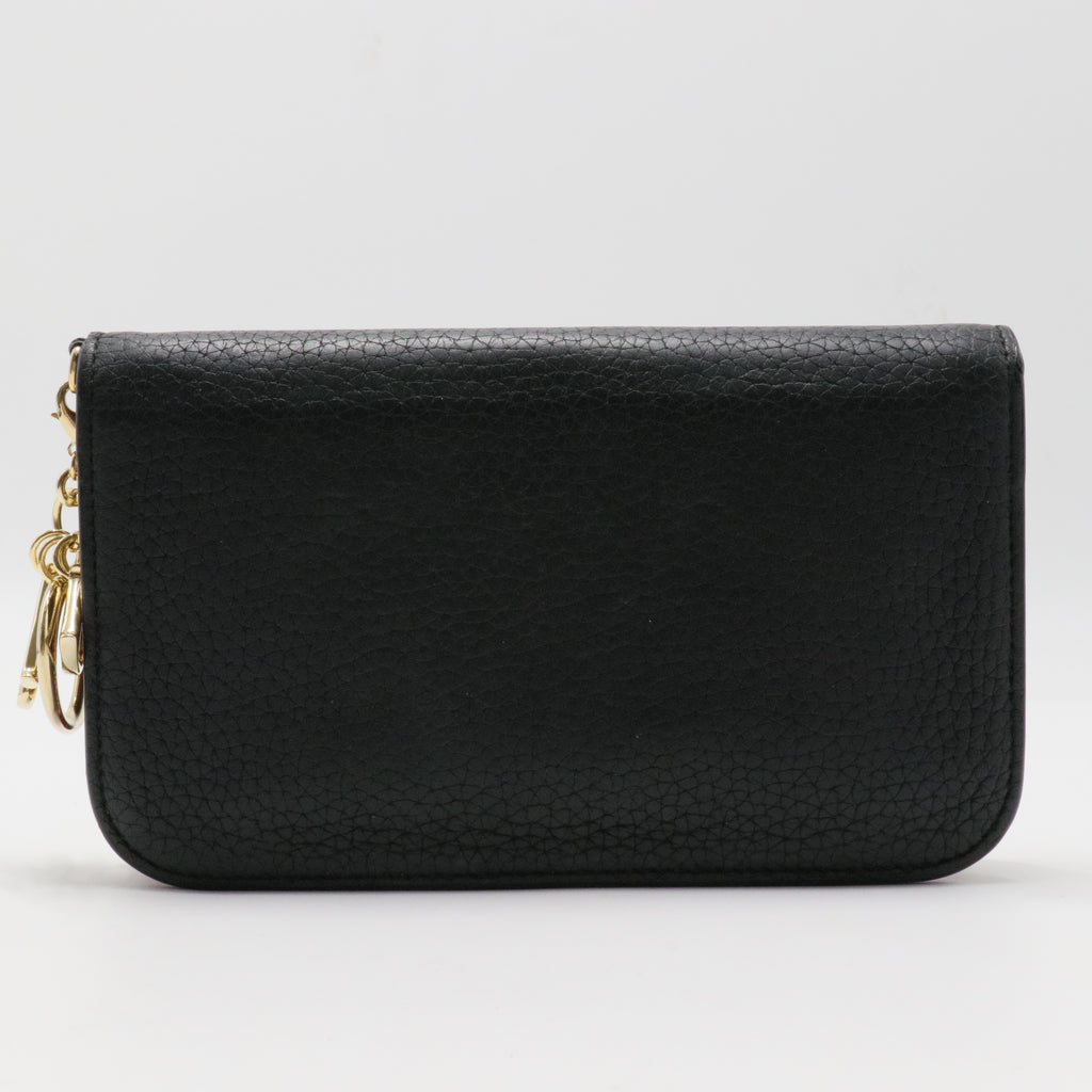 Leather Diorissimo Voyageur Zip Around Wallet