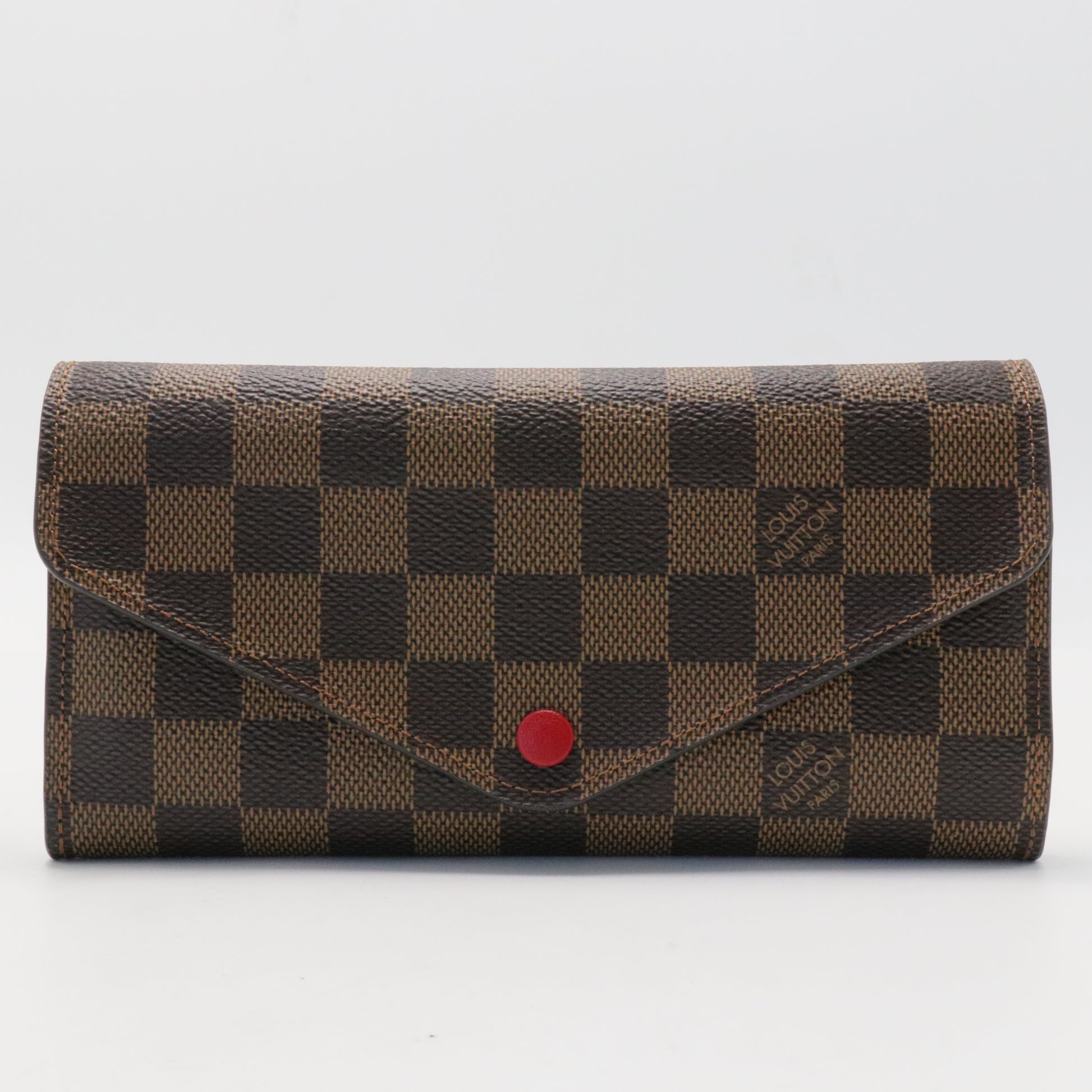 Damier Ebene Josephine Wallet Red