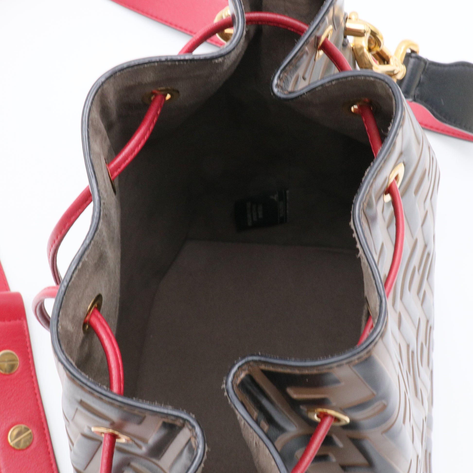 Mon Tresor Bucket Bag Zucca Embossed Leather For Gisel
