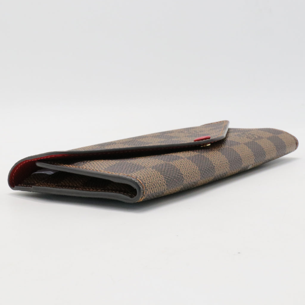 Damier Ebene Josephine Wallet Red