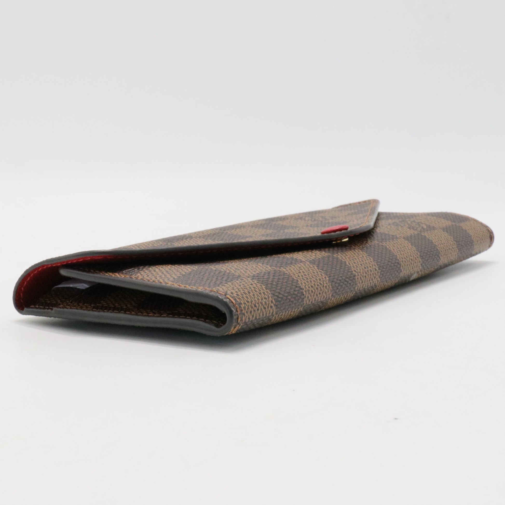 Damier Ebene Josephine Wallet Red