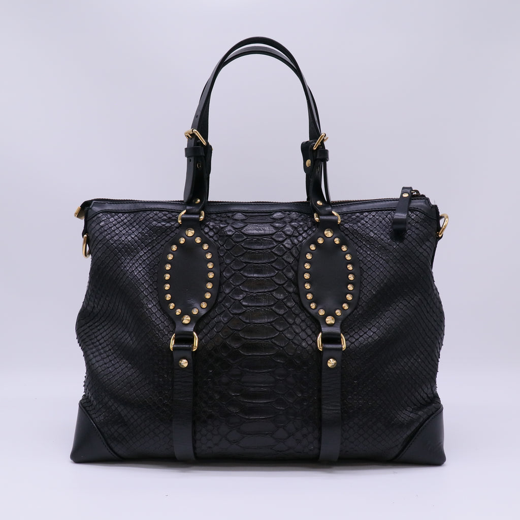 Gucci Python Patti Tote Twins B22793