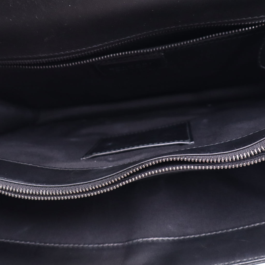 Bulgari Calfskin Plisse Serpenti Forever Crossbody Bag Black