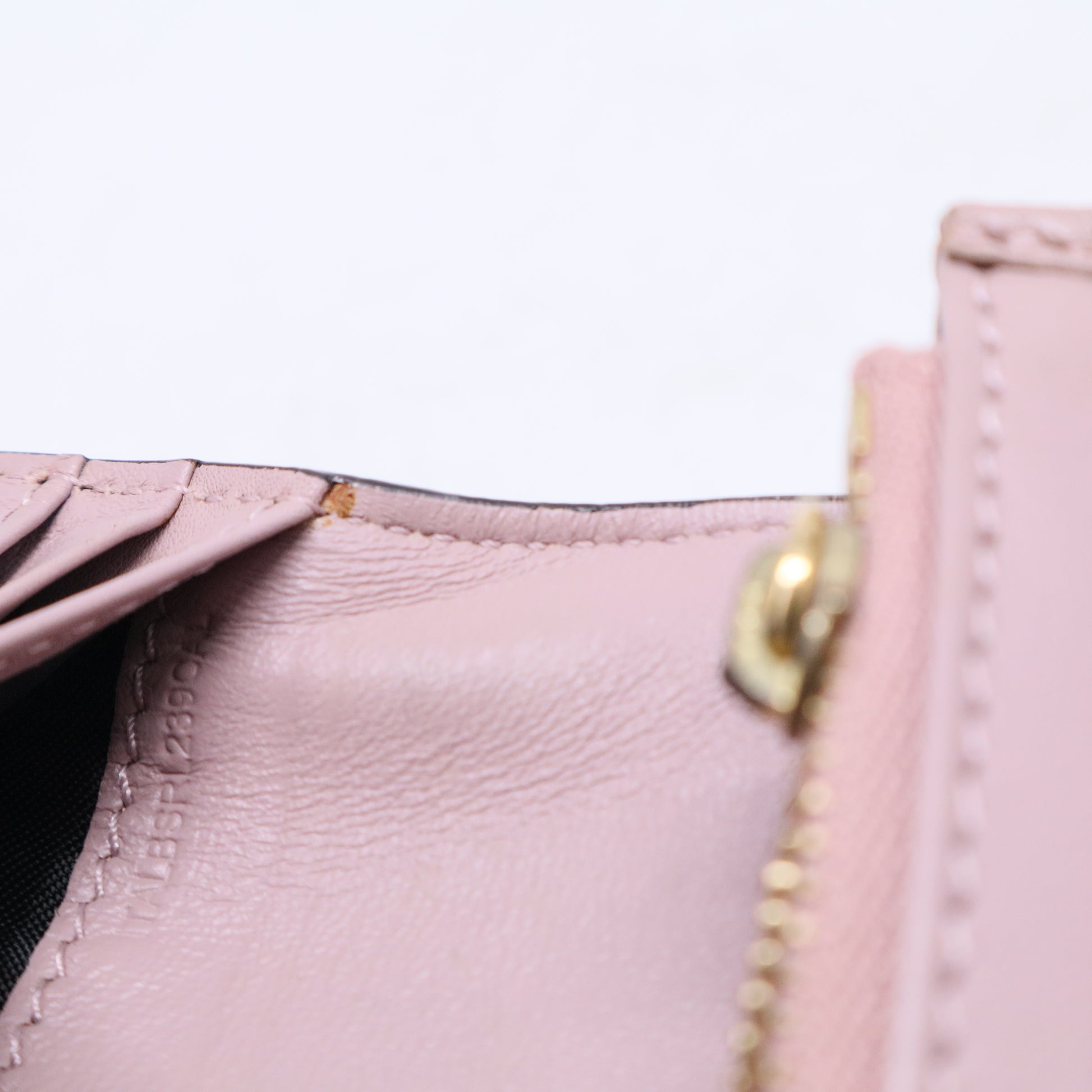 Pink House Check Canvas and Leather Grainporter Continental Wallet