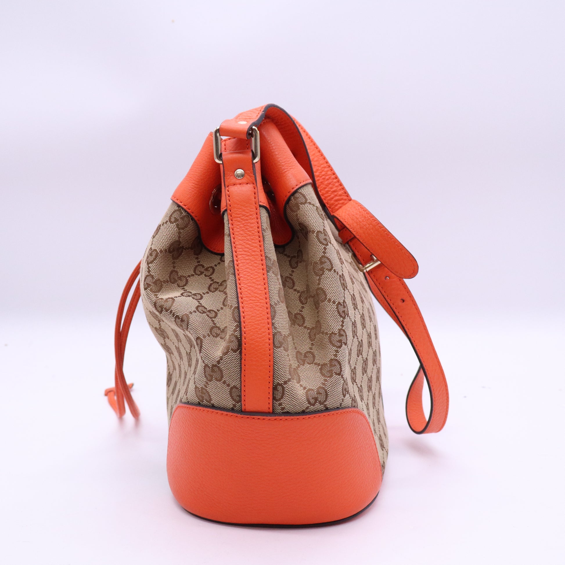 Gucci Gg Canvas Drawstring Bucket Bag Twins LDJ3868