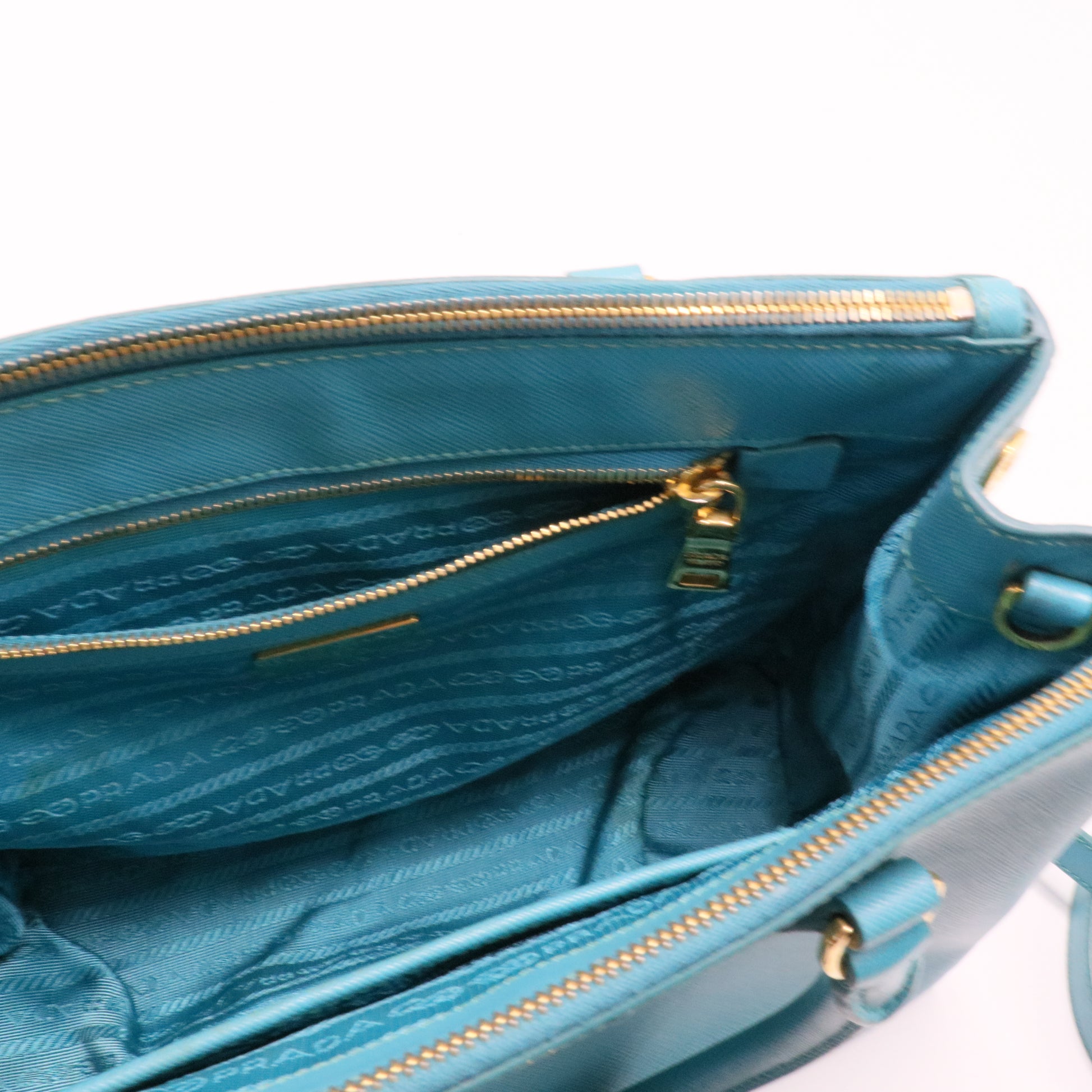 Double Zip Lux Tote Saffiano Leather Medium