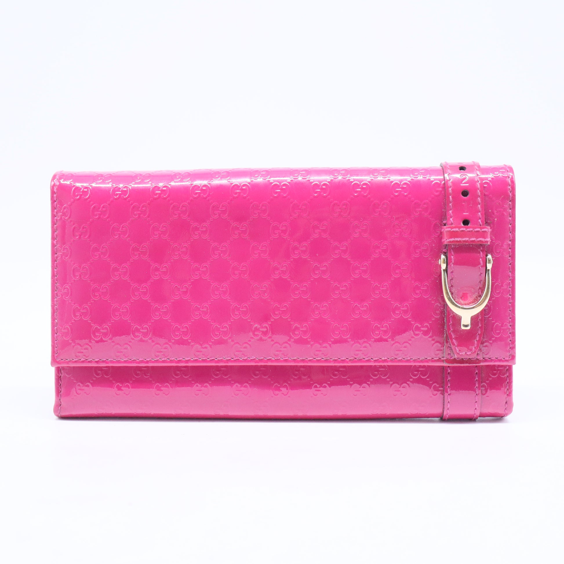 Patent Microguccissima Nice Wallet Bright Bouganville W20573