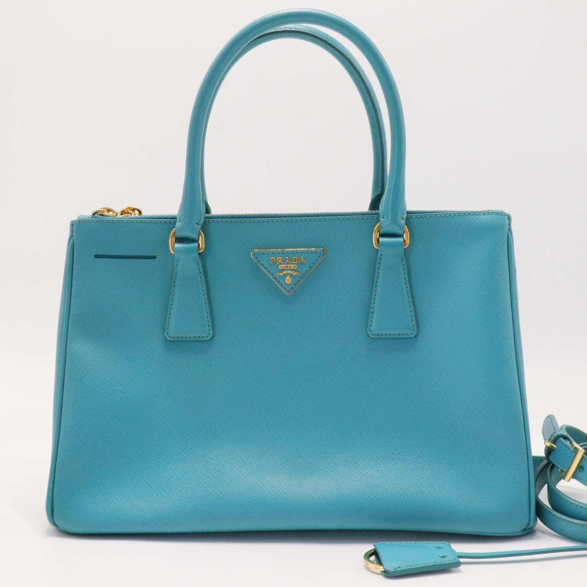 Double Zip Lux Tote Saffiano Leather Medium