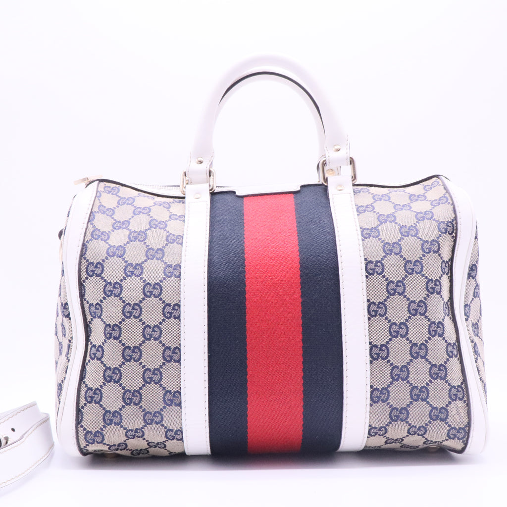 Vintage Web Boston Bag GG Canvas Medium