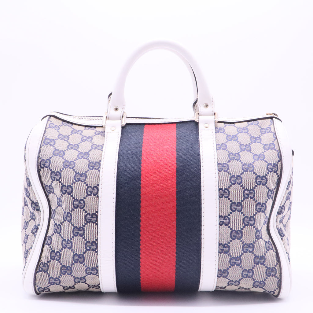 Vintage Web Boston Bag GG Canvas Medium
