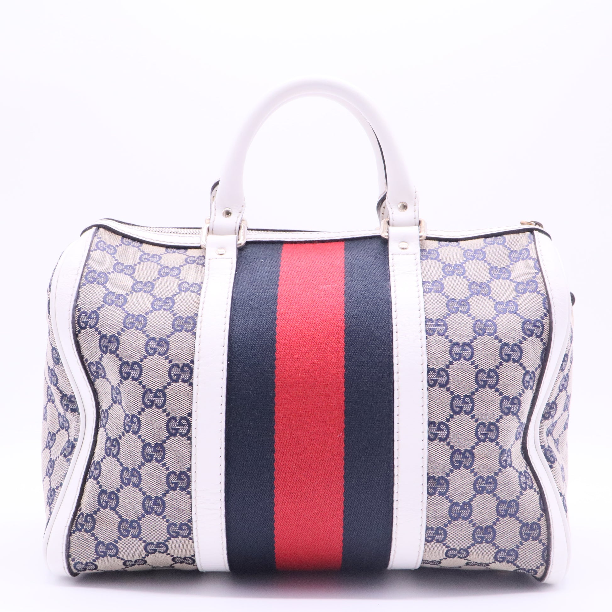 Vintage Web Boston Bag GG Canvas Medium