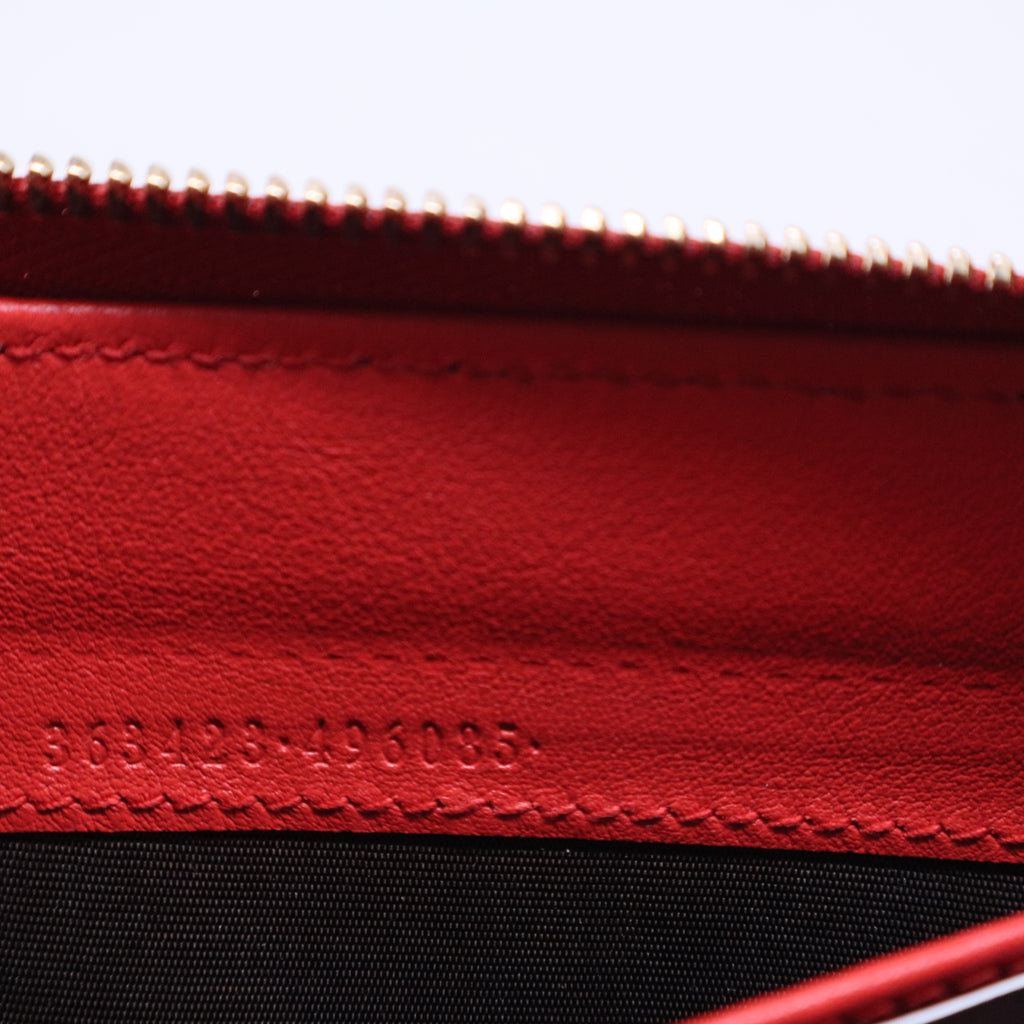 Signature Continental ssima Zip Around Wallet Red