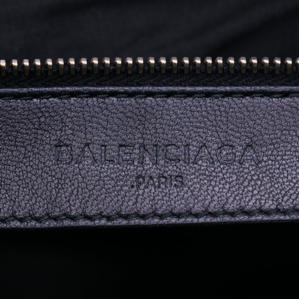 Balenciaga Chevre Gold Metallic Edge Hardware City Black twins LDJ3915