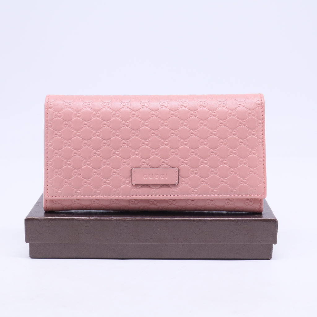 Continential Bifold Wallet Microguccissima Soft Pink
