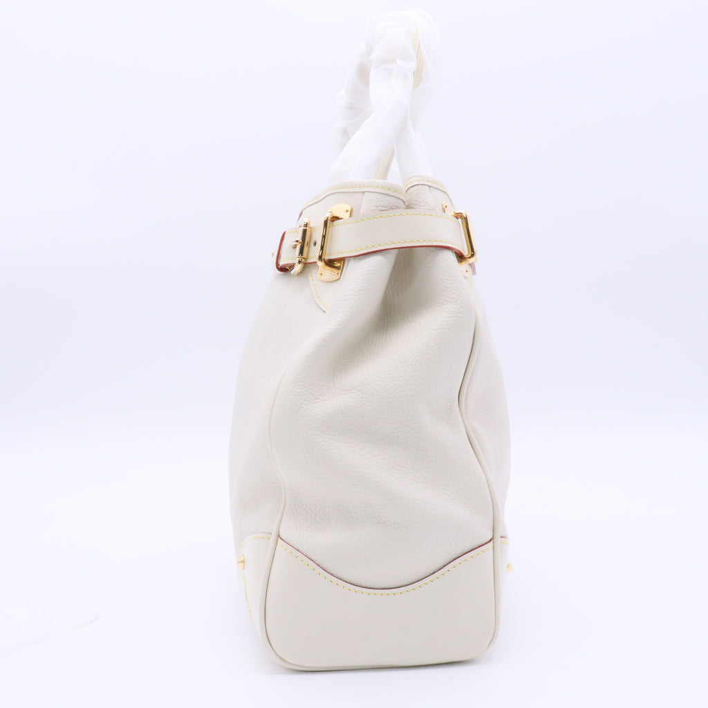 White Suhali Leather Le Majestueux Tote Bag twins