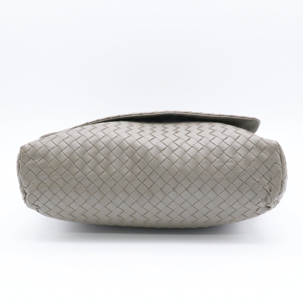 Square Flap Messenger Bag Intrecciato Nappa