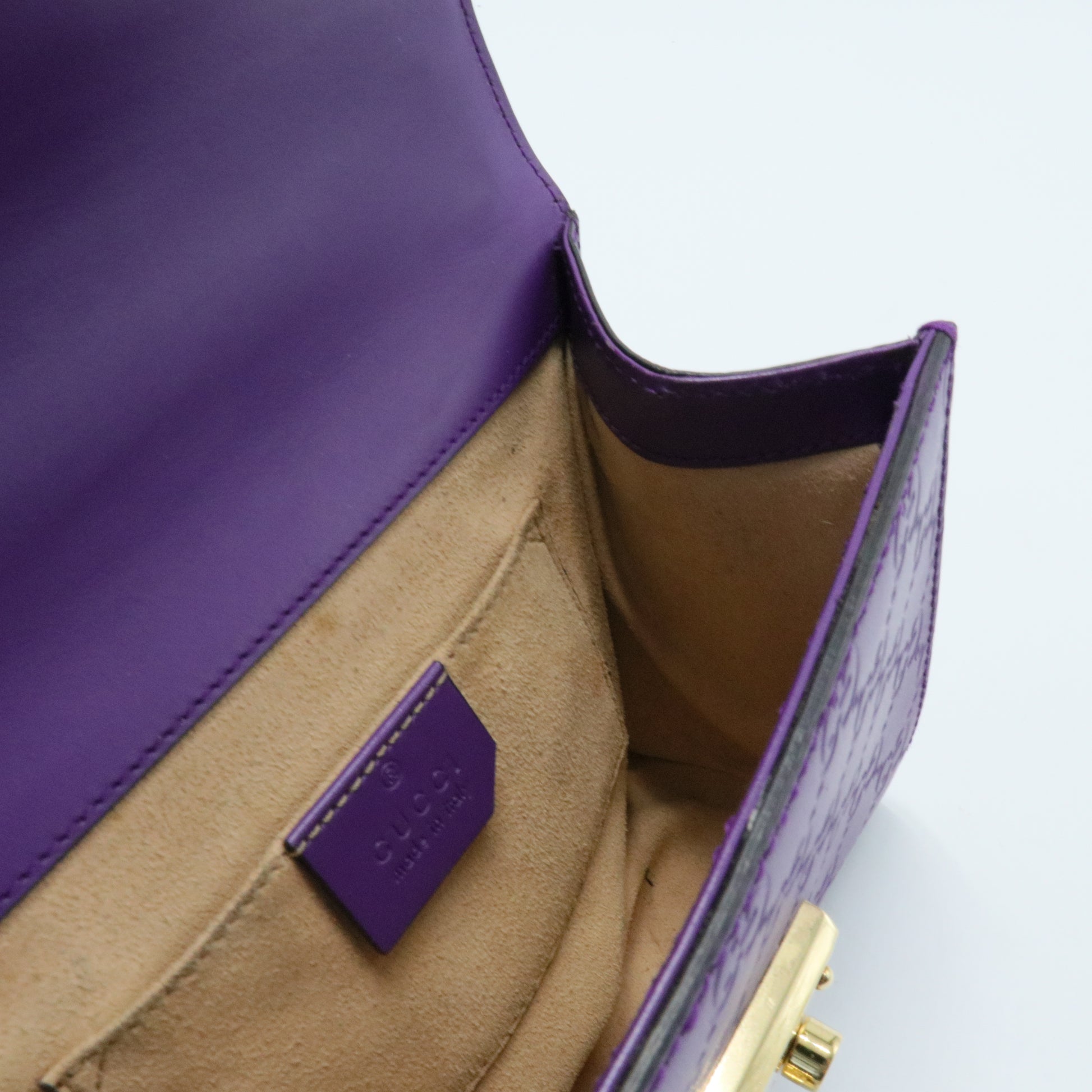 Padlock Shoulder Bag Guccissima Leather Small