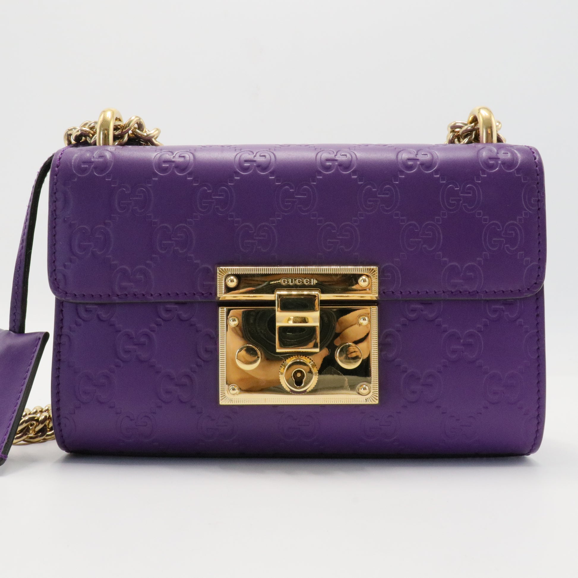Padlock Shoulder Bag Guccissima Leather Small