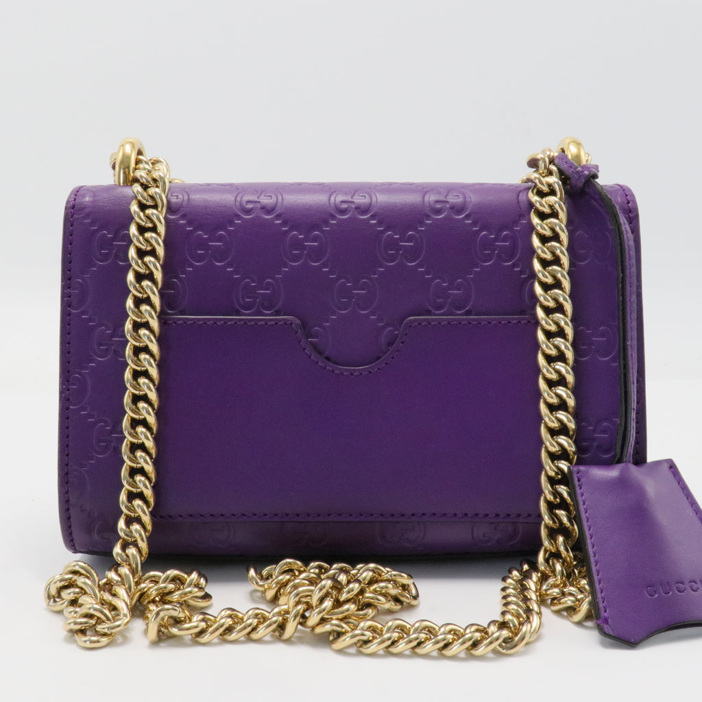 Padlock Shoulder Bag Guccissima Leather Small