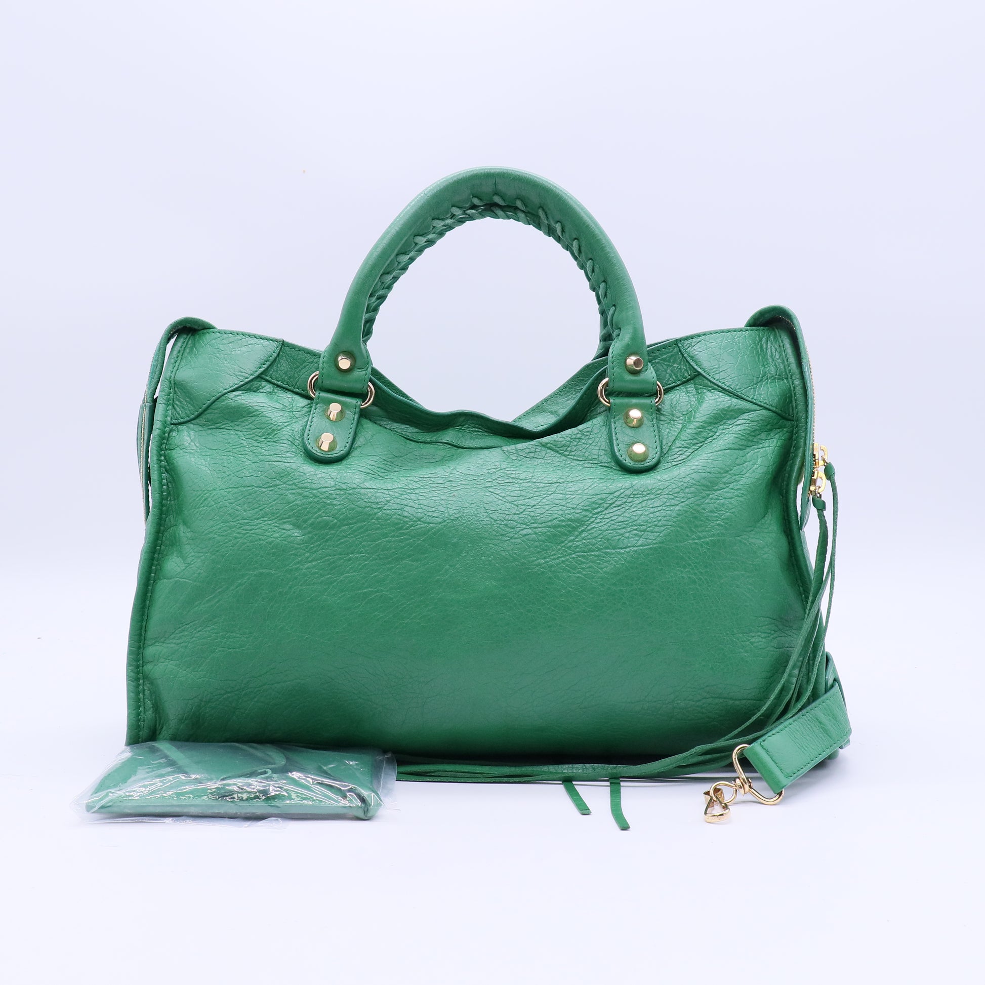 Balenciaga Agneau Classic Silver Hardware S City Magic Green twins LDJ3916