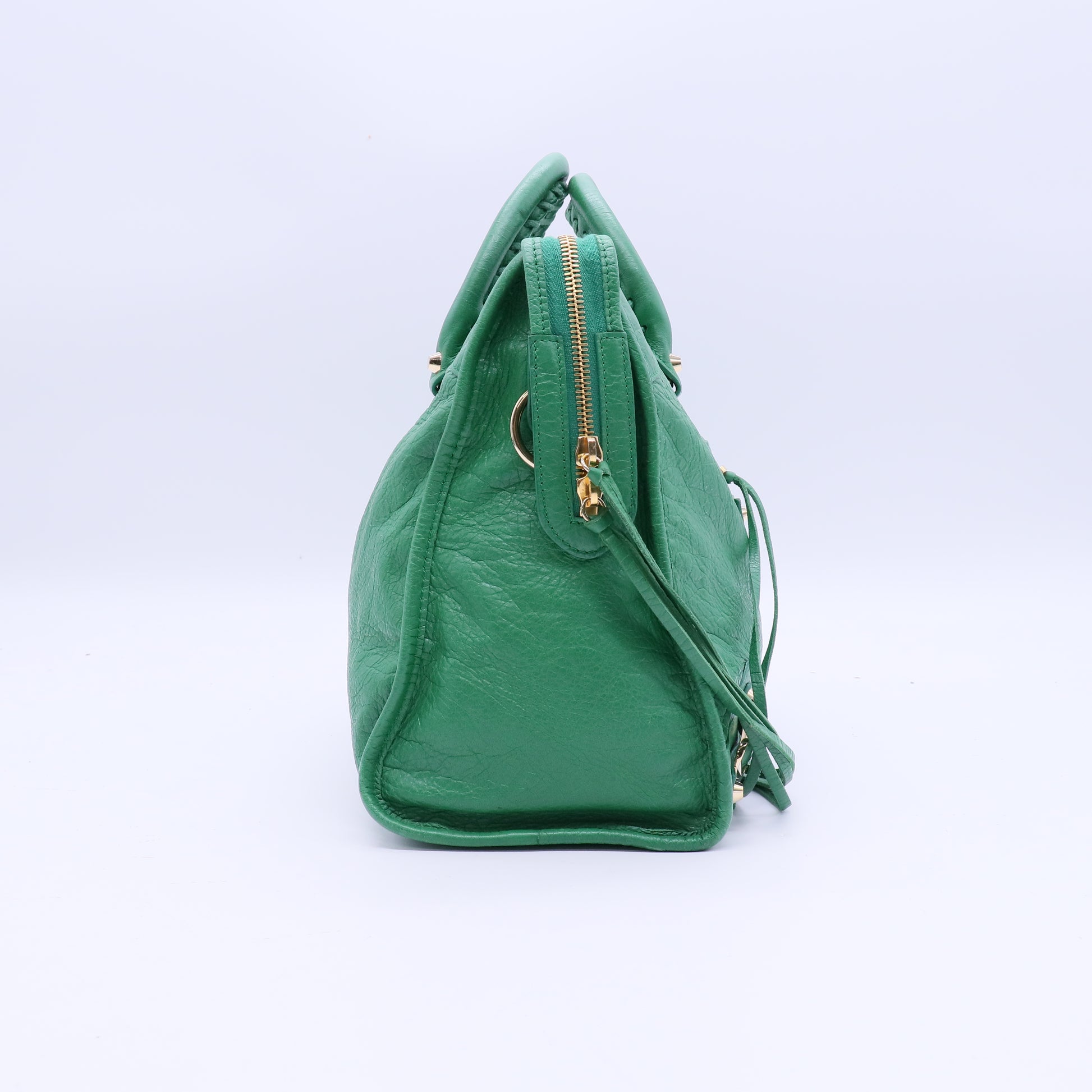 Balenciaga Agneau Classic Silver Hardware S City Magic Green twins LDJ3916
